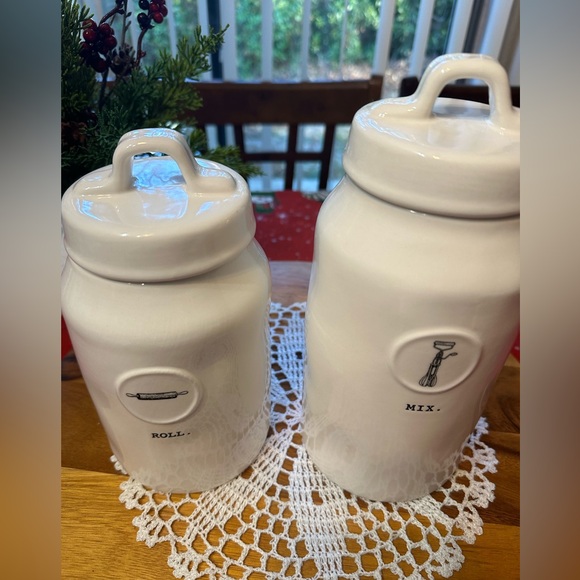 ceramic “ROLL & MIX” canisters - SET OF 2 - Picture 9 of 11